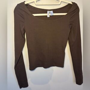 Divided Brown Long Sleeve Top